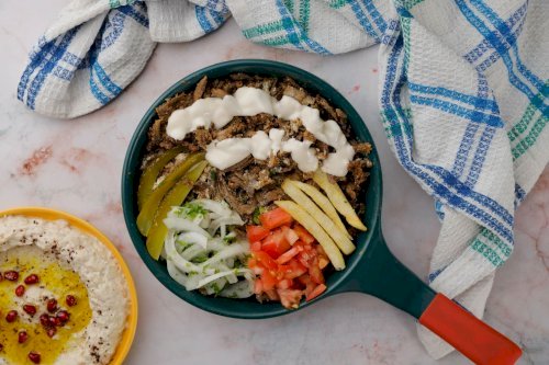 صحن شاورما لحم صغير