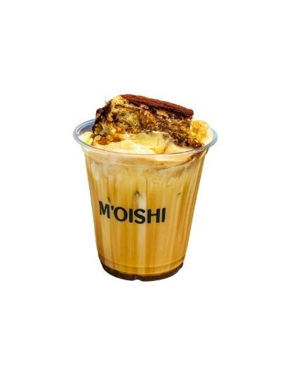 Iced Tiramisu Latte with Cake