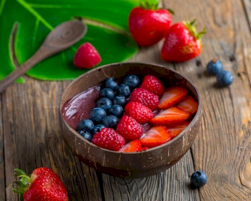 Acai Puree Blended with Peanut Butter