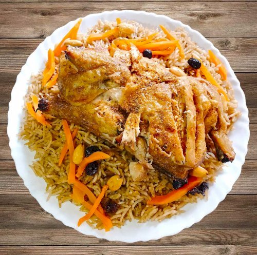 Chicken Sajji with Kabuli Pulao