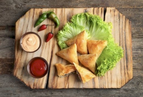 Sambousa Grilled with Vegetables