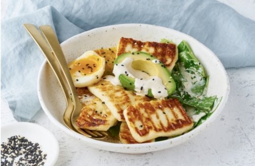 Grilled Halloumi with Avocado