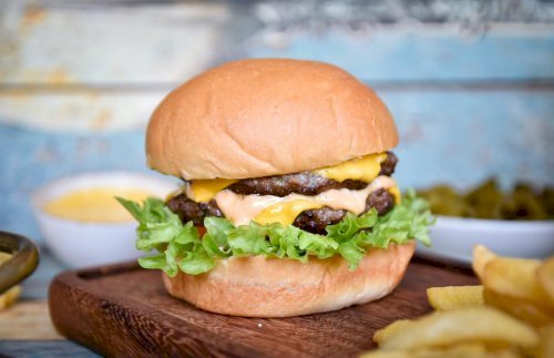 stuffed cheese burger