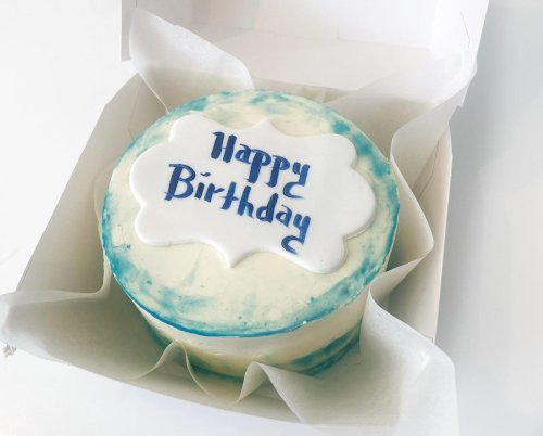 Blue and White Bento Cake